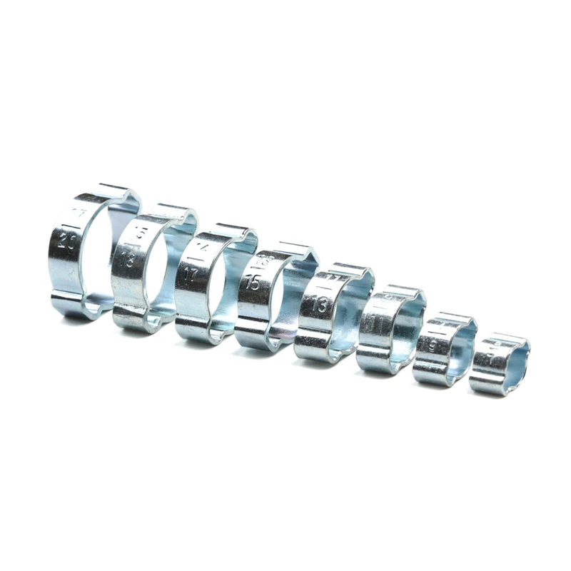 Hose Clamps 10/5Pcs 5-20mm Double Ears Clamp Worm Drive Fuel Water Hose Pipe Clamps Clips Fuel Clamps Kit