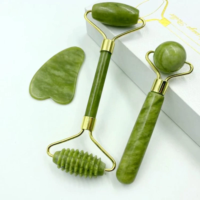 천연 옥 얼굴 마사지기, 구아샤 스톤 페이스, 얼굴 보드, 침혈, 아이 케어, 스파 마사지 도구, 마사지