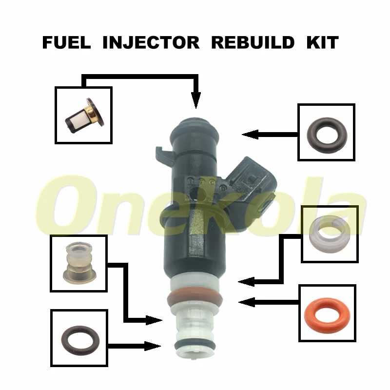 

Fuel Injector Seal O-Ring Kit Seals Filters for 04-11 Acura CSX RSX TSX Honda Civic 2.0L I4 "V" 16450-RBB-003