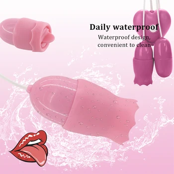 USB Vibrators Double Vibrating Eggs Clitoris Vagina Breast Licking Vibrador Blowjob Femenino Masturbators Sex Toys For Women 3