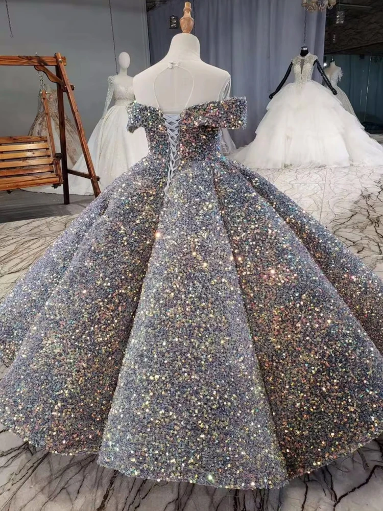 Flower Girl Dresses Ball Sparkly Sequins Beaded Party Princess Kids Pageant Performance First Communion Gowns flower girl dresses