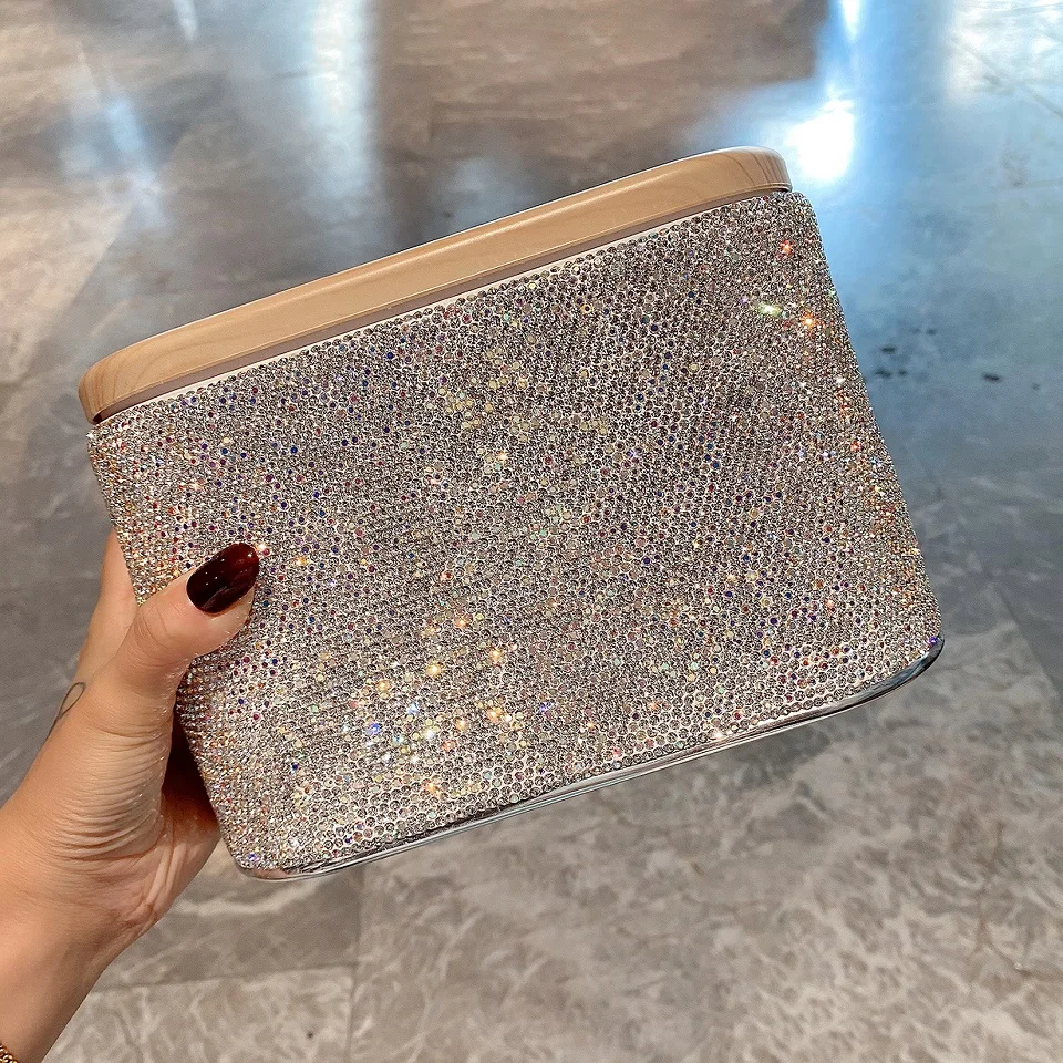 

Desktop Bin Small Trash Can Tube with Cover Bedroom Organizer Garbage Basket Clean Workspace Storage Box Car Home Desk Dustbin