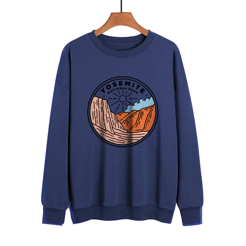 YRYT 2023 Autumn and Winter New Women's Fashion Crewneck Hoodie Fashion Printed Long-sleeved Casual Pullover Top