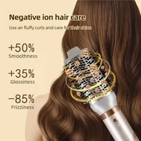 Sèche-cheveux multifonction 5 en 1, fer à friser portable et pliable, sèche-cheveux à ions négatifs, fer à friser pour le soin des cheveux, ensemble de coiffage 4