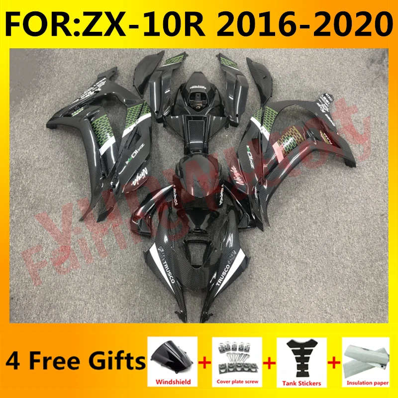 

NEW ABS Motorcycle Fairings Kit fit for Ninja ZX-10R ZX10R zx 10r 2016 2017 2018 2019 2020 bodywork fairing carbon fiber paint