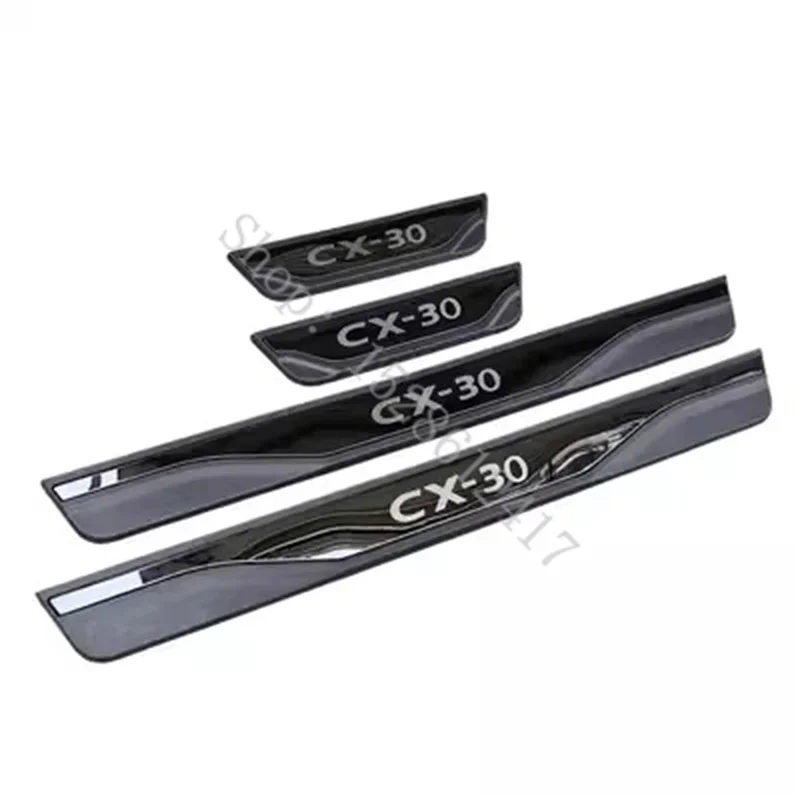 

FOR Mazda CX-30 CX 30 2020~2023 Original Plastic Door Sill Scuff Plate Welcome Pedal Stainless Steel Car Styling Accessories