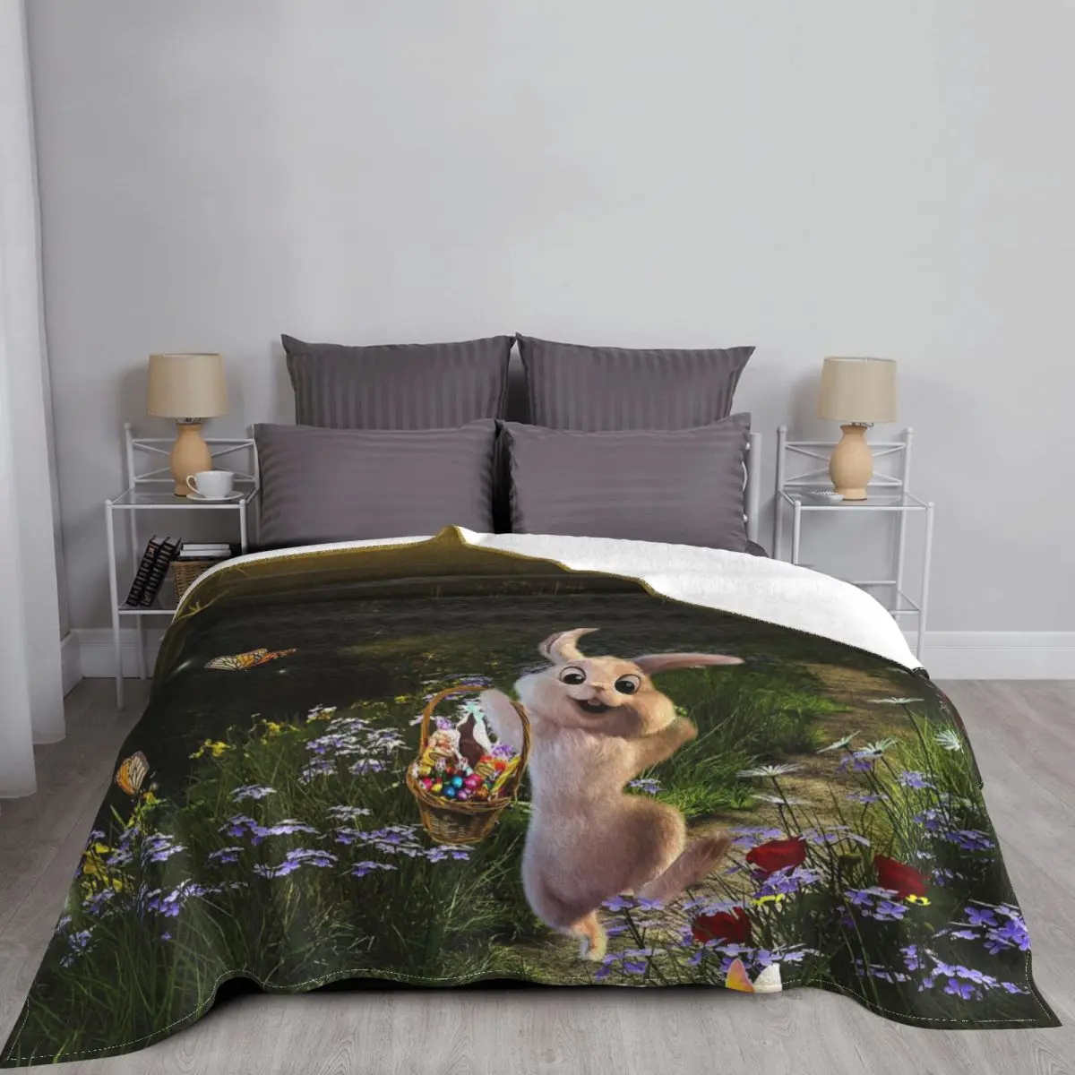 �䳢 ��� ������ ������ ���, ��Ȱ�� �� �䳢 �ö��� ���, ħ�� ���� ���� �̺�, 200x150cm