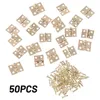 50pcs Mini Brass Furniture Hinges Jewelry Wooden Box Cabinet Door Hinges Furniture Hinges Hardware DIY Crafts Tool - Image 3