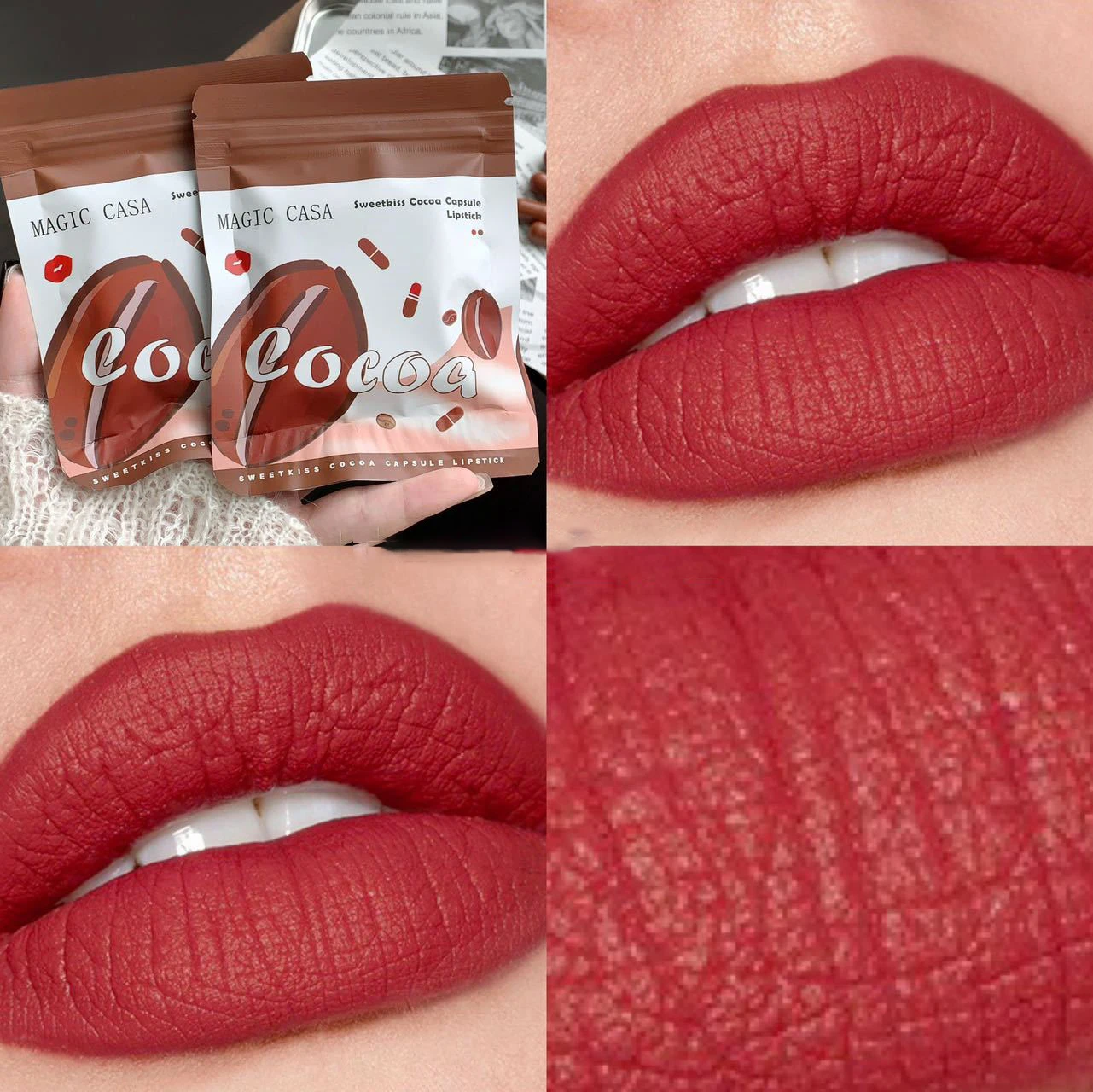 Coco Capsule Lipstick Set Matte Waterproof Lip Glaze 10 Colours_voghion.com