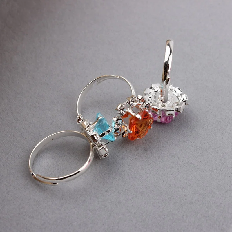 Ring Set Adjustable Kids Rings Jewelry Star Crystal Animal Resin Open Finger Ring Children Girls Birthday Party Gift 12/36PCS/set