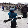 New Skiing Pole Shoulder Hand Carrier Lash Handle Straps Adjustable Buck Hook Loop Protecting Black Nylon Ski Handle Strap Bag 5