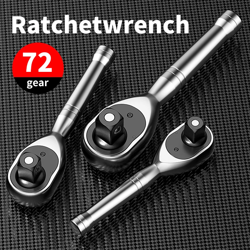 Compact Dual-Size 72-Tooth Ratchet Wrench with Short Handle - Fast, Efficient Auto Repair Tool 3