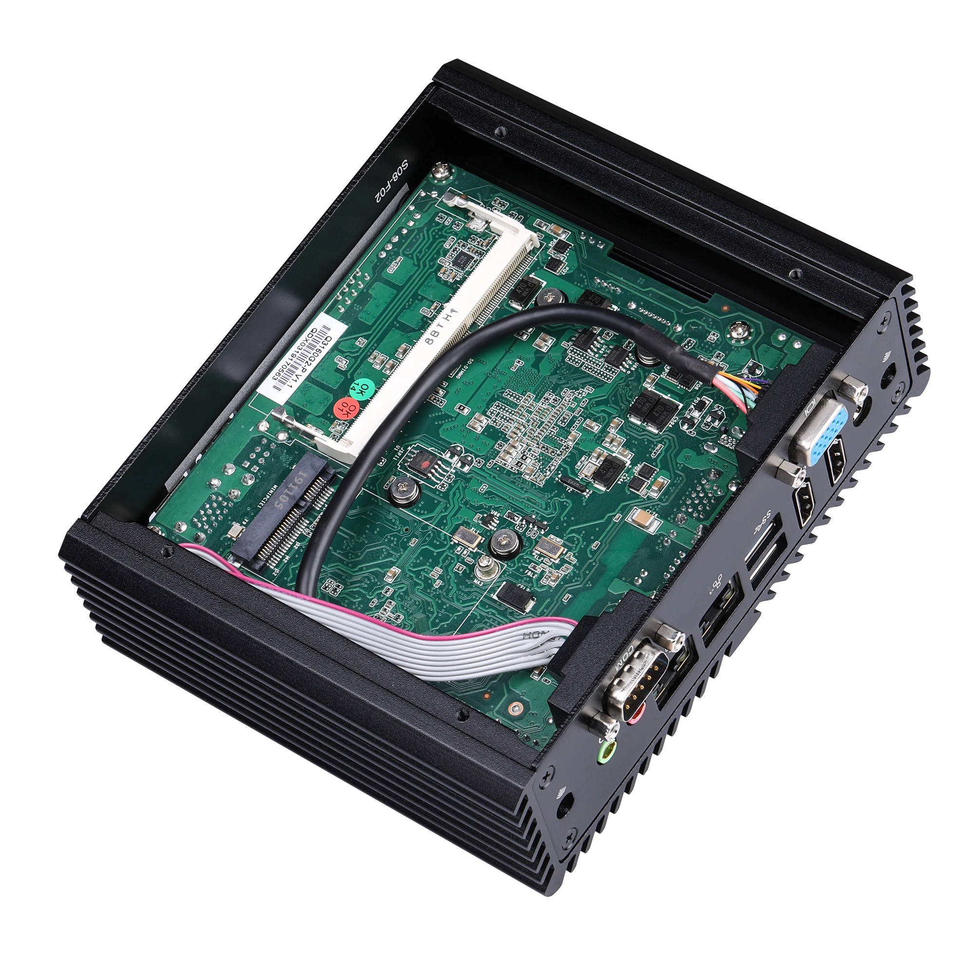 Qotom Quad Core Mini PC with Pentium J3710, 2HD Display, VGA, AES-NI, Fanless Industrial Design - Q170P Description Image.This Product Can Be Found With The Tag Names Cheap Mini PC, Computer Office, High Quality Computer Office, Mini pc