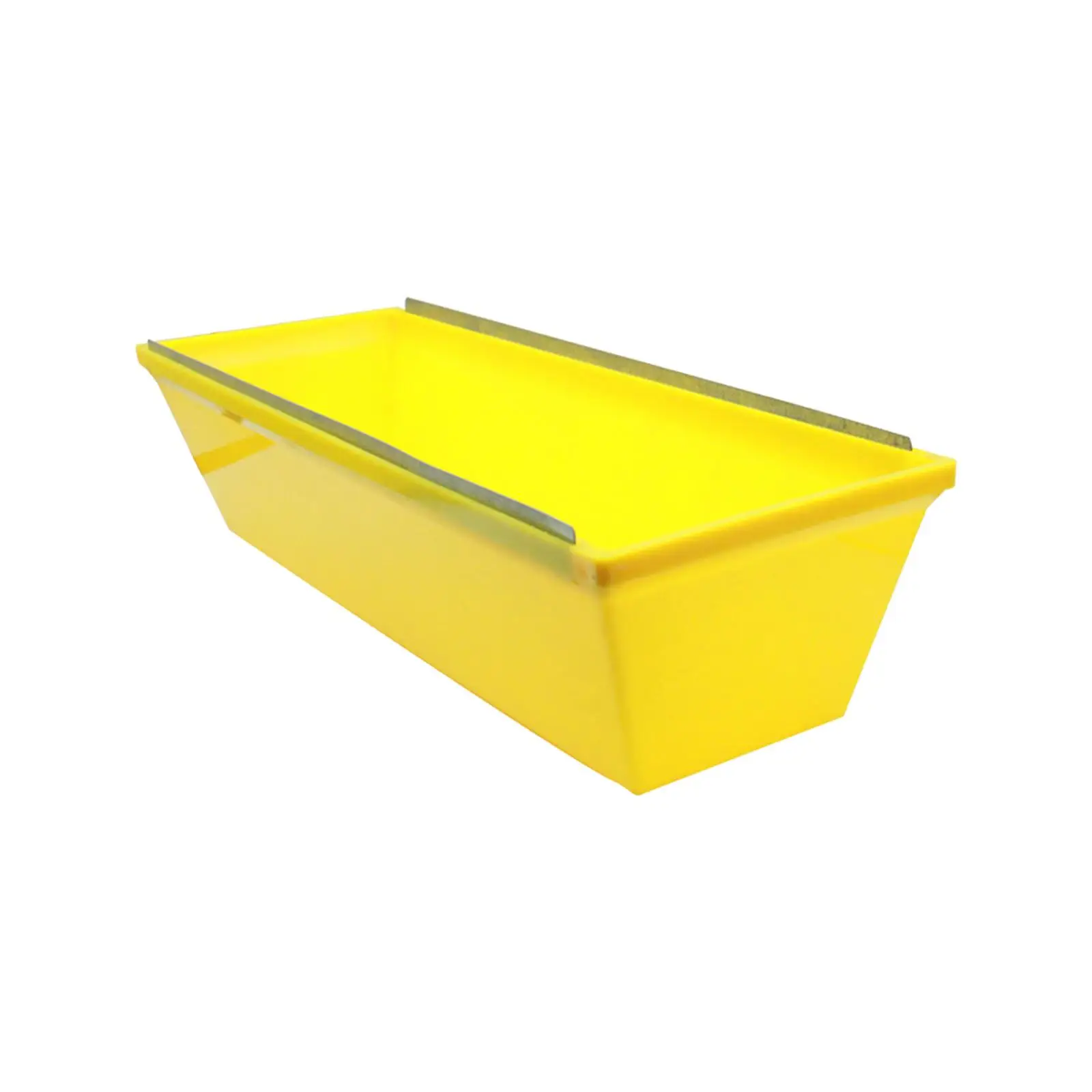 12&rdquo; Drywall Mud Pan Sheared Edges Easy to Clean Plastering Tapered Sides Heavy Duty with Scraping Bar Quicker Knife Cleaning drywall mud pan