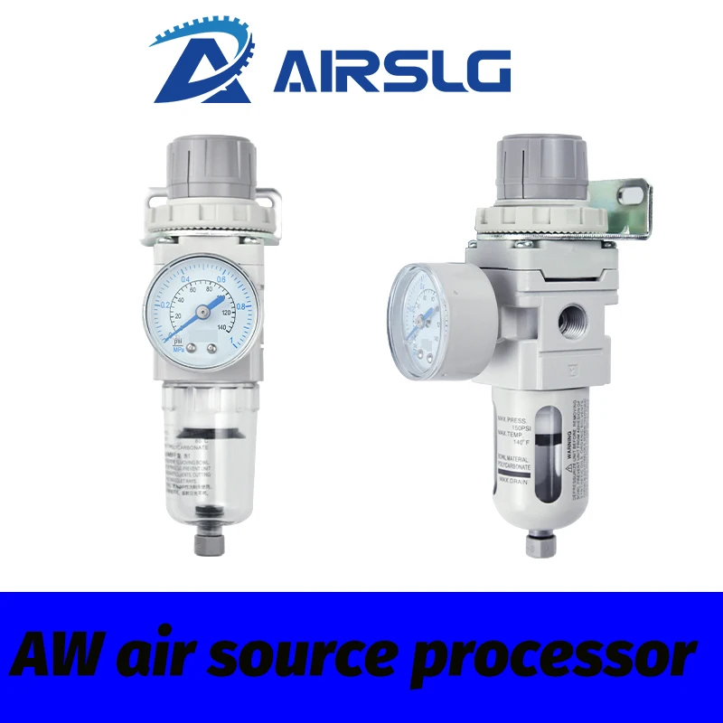 Regulador de Pressão Pneumático tipo Smc Separador Óleo Água Compressor Filtro de ar Ar2002-a Aw20-02g-a Aw20-02cg-a Aw20-02g-a