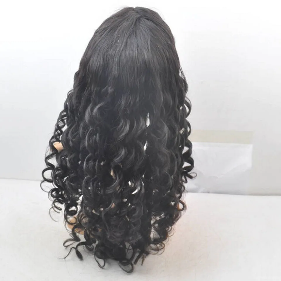 200 Density Silk Top Curly Transparent Lace Frontal Wig Human Hair Wigs Loose Deep Wave 5x5 Glueless Lace Closure Wigs for Women