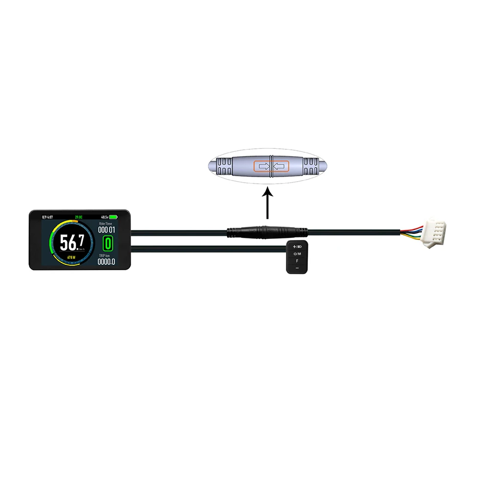 Bleiben Sie informiert während der Fahrt mit für 24 v7for 2v E-Bike T8 buntes LCD-Display für 2 5s kds bafang v5 für 2 kt Protokoll – Detail 13