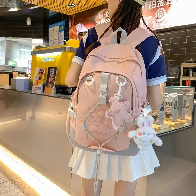 

Japanese Korean Sweet Kawaii Contrast Color Printing Student Schoolbags Large Capacity Casual Fashion Women Travel Backpack Y2k