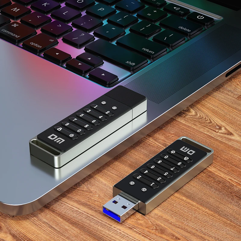 Criptografado Usb Drive Senha Secure Flash Drive Usb3.2 u Disk Support Reconjunto Wipe Auto Lock Function dm Fd063 256-bit - Imagem 3