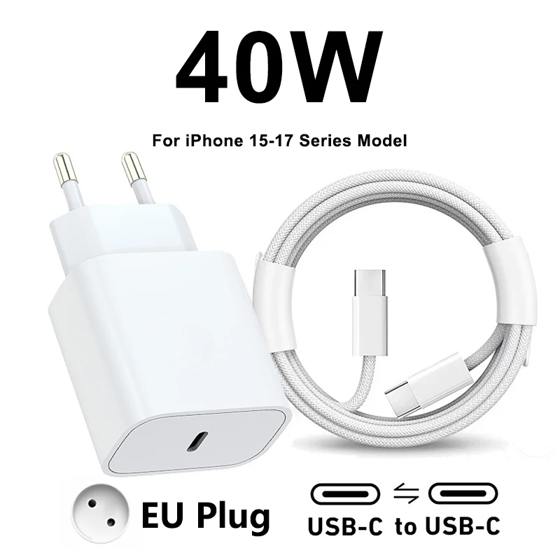 ตัวเลือกสินค้า ชาร์จเร็ว 40W Type-C สำหรับ iPhone ทุกรุ่น