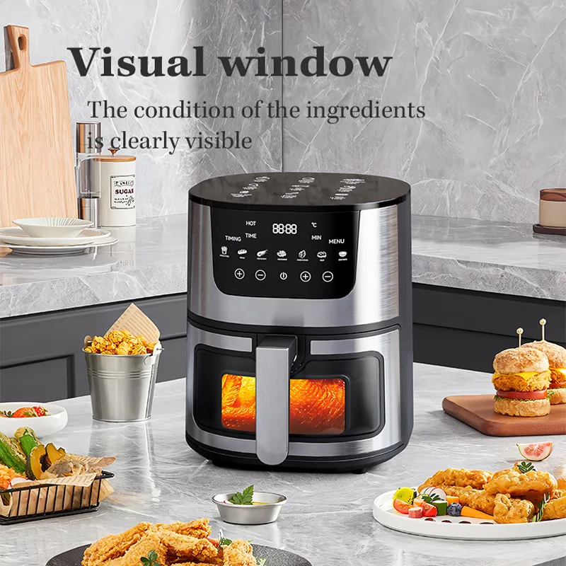 15L 7L Airfryer Digital Use without oil Visible air fryer Smart touch home large capacity stainless steels electric oaster Oven 3