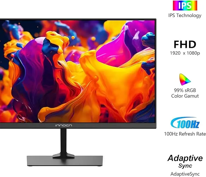 새로운 INNOCN 24D1F 24/27인치 모니터 100Hz 1080P 디스플레이 타입-C 15W 고속 리프레시율 게이밍 IPS 스크린 작업 모니터