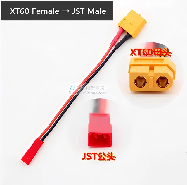 XT60 XT30 JST T Stecker Männlich zu Weiblich Adapter Kabel 14/16