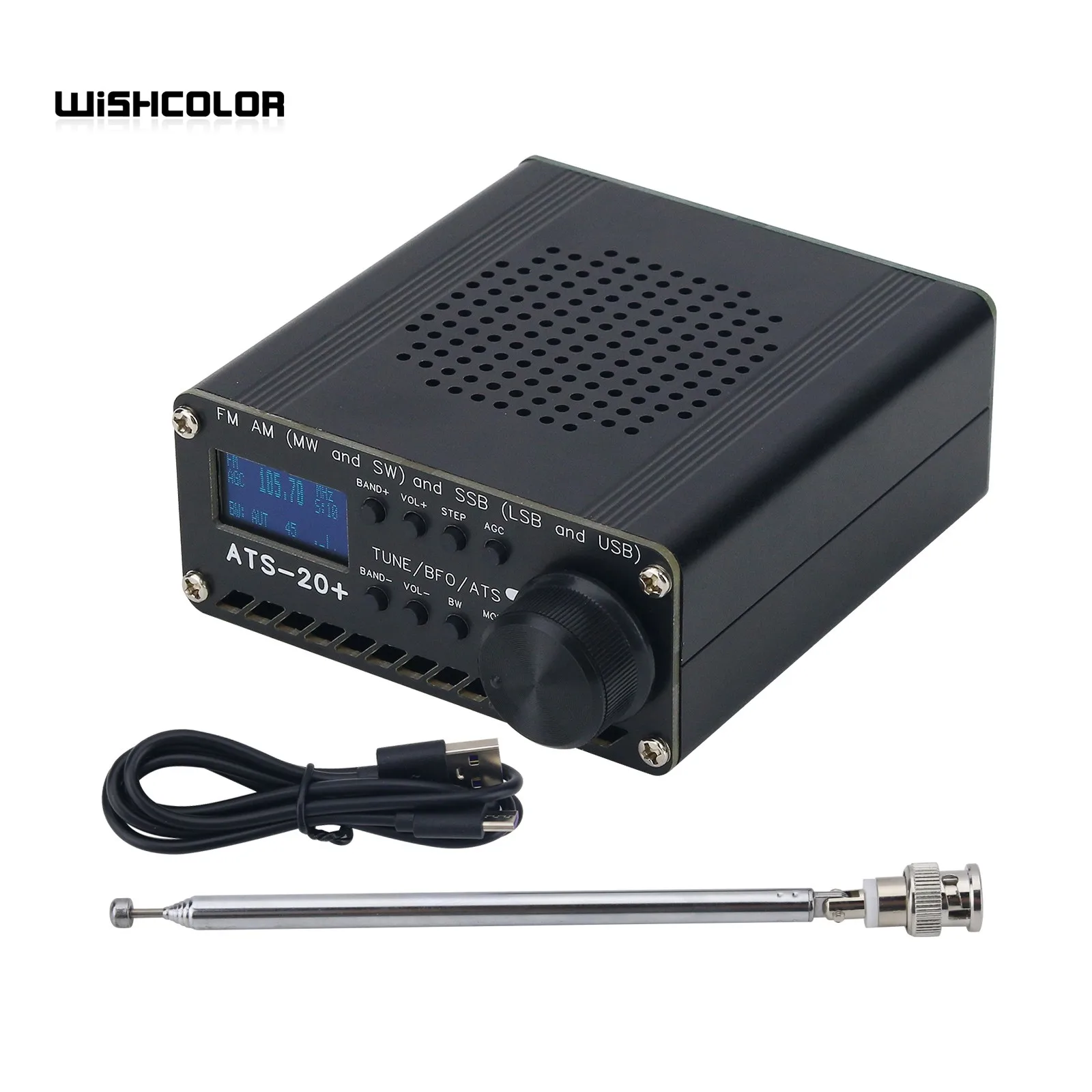 

Wishcolor ATS-20+ Plus ATS20 V2 SI4732 Radio Receiver DSP SDR Receiver FM AM (MW and SW) and SSB (LSB and USB)