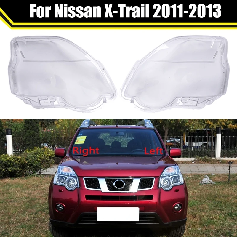 

1 пара, Прозрачный Абажур для передних фар Nissan X-Trail 2011-2013