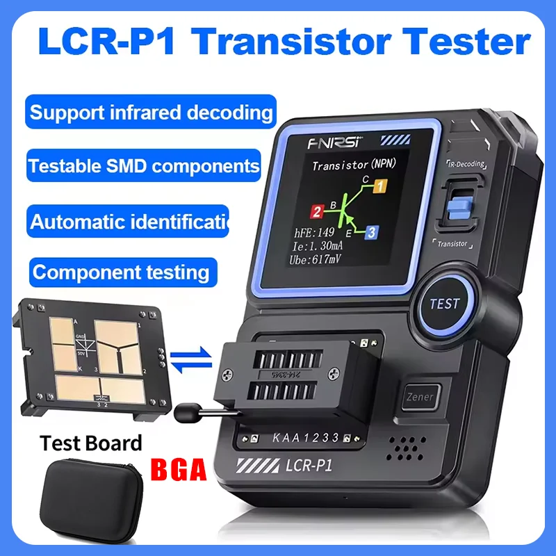 Transistor tester FNIRSI LCR-P1 Transistor Tester Multimeter Diode Capacitance Resistance LCR ESR Meter