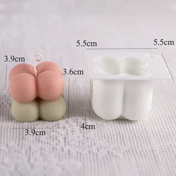 U-Shaped Striped Arch Silicone Mold for DIY Candle and Craft Making (Small Cube)