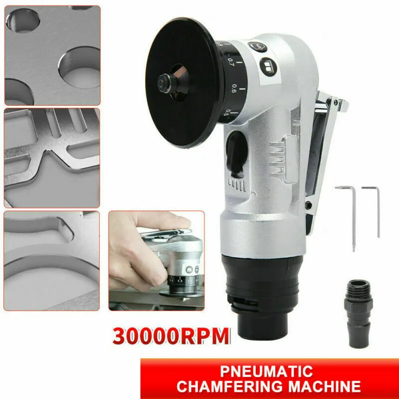 

Portable Mini 45° Air Chamfer Tool Pneumatic Metal Trimming Deburring Machine Adjustable Depth Kit