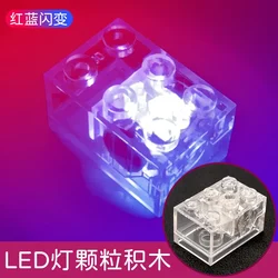Multicolor Transparent Rectangular Building Block LED Light (Red blue 5pcs)