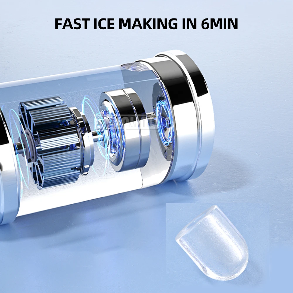 Countertop Ice Maker Portable Ice Cube Machine with Carry Handle Ijsblokjesmachine Elektrisch Machine A Gla&ccedil;ons