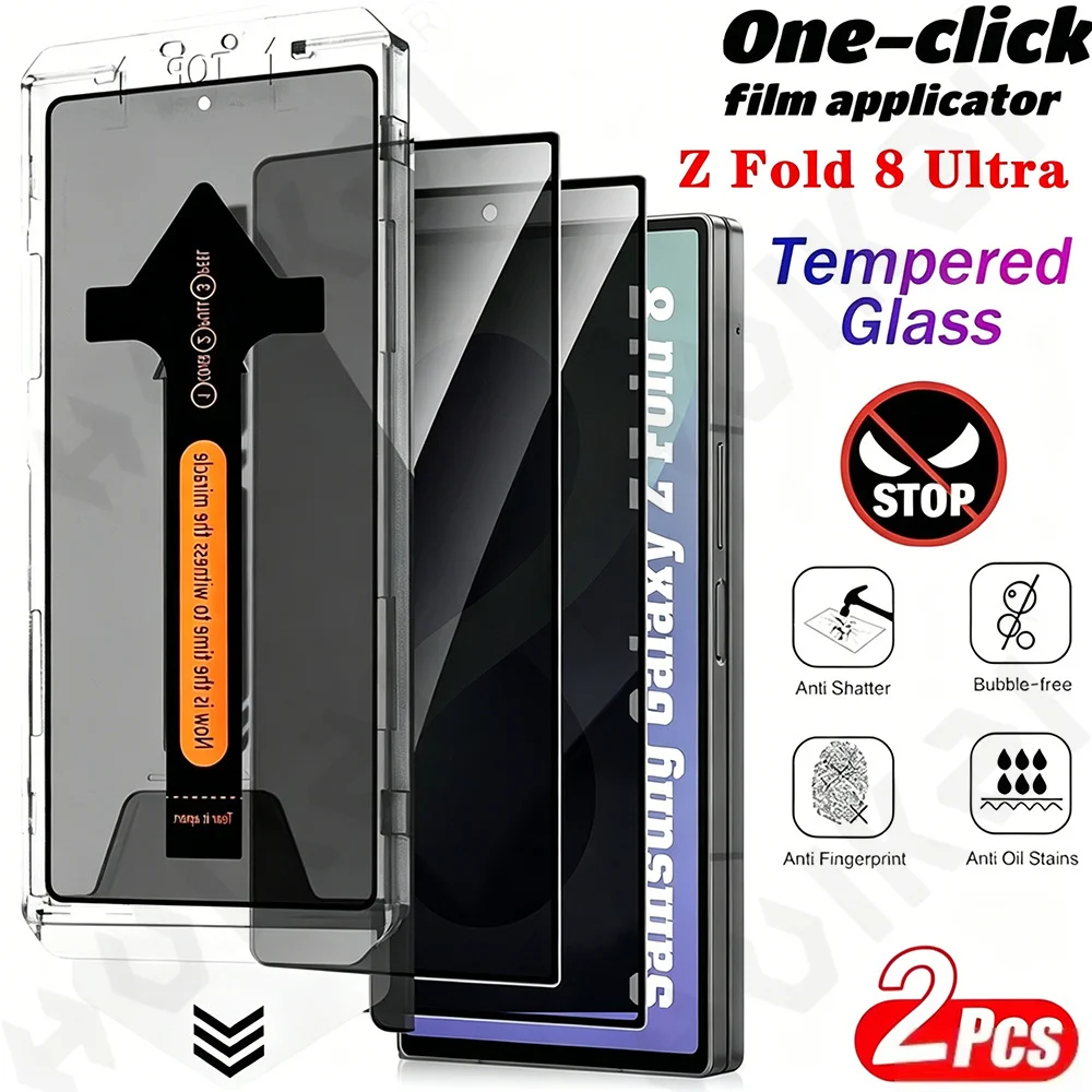2-Pack Ultra Privacy & HD Tempered Glass Screen Protectors with Easy Installation
