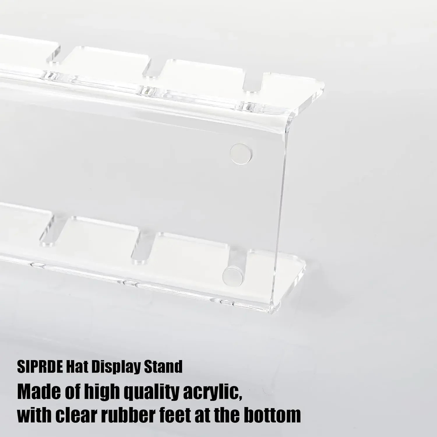 7-Holes Baseball Cap Display Rack Durable Clear Acrylic Hat Holder for Home Closet Storage Organization Stores Decoratio 5