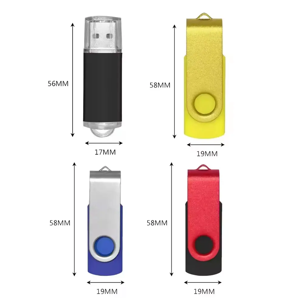 50개/세트 USB 플래시 드라이브 4GB 2GB 1GB 펜드라이브 메모리 스틱 128MB 512MB 32GB 16GB 8GB 도매 금속 디스크 USB 무료 맞춤 로고