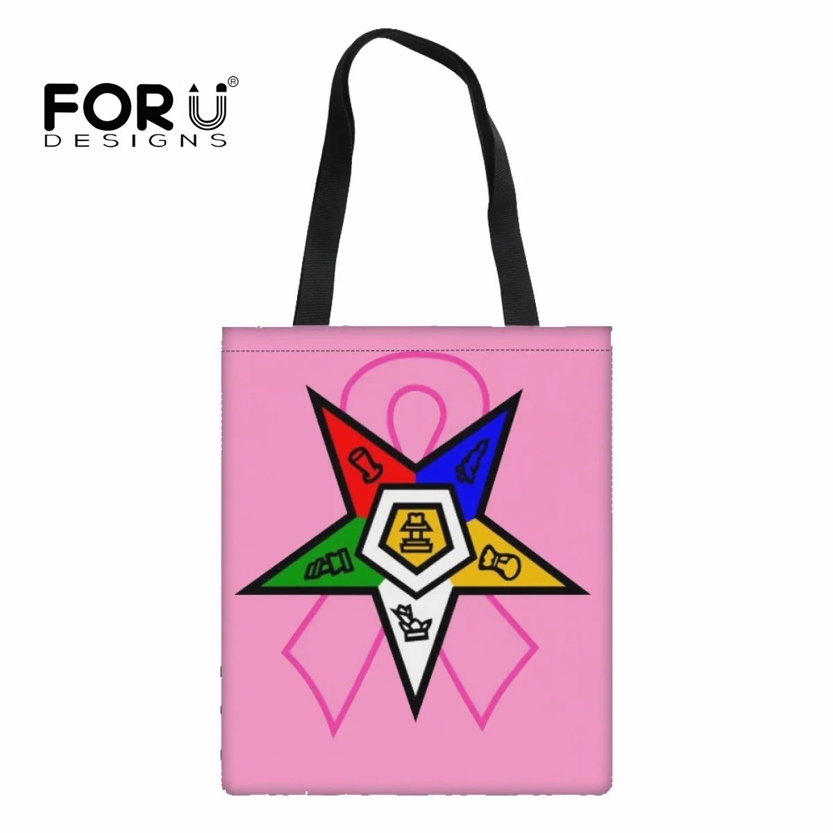 

FORUDESIGNS OES Sistars, заказ, сумка для покупок с принтом, складная многоразовая дорожная сумка через плечо, повседневные сумки для женщин, мода