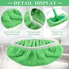 1/3/6pc Microfiber Mop Cloth Dry Cleaning Cloths Reusable Microfiber Mop Pads Green Furniture Flooring Mop Washable Rag Towel 5