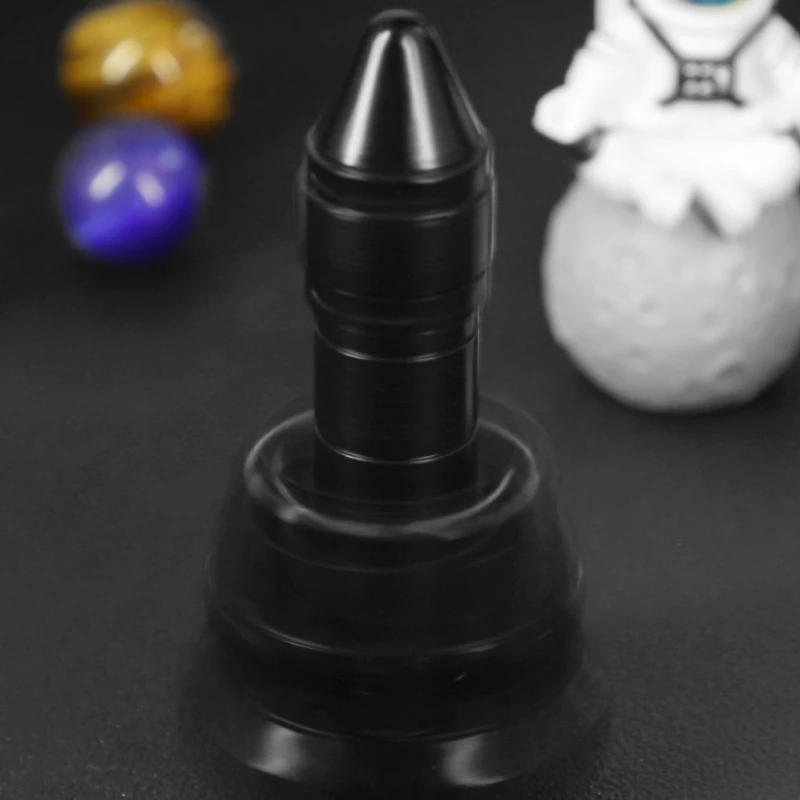 Metal Explorer Rocket Gyro Toy Black Tech Stress Relief Finger Rotation Antistress Adult Gift Fidget Spinner Art Desk Ornaments