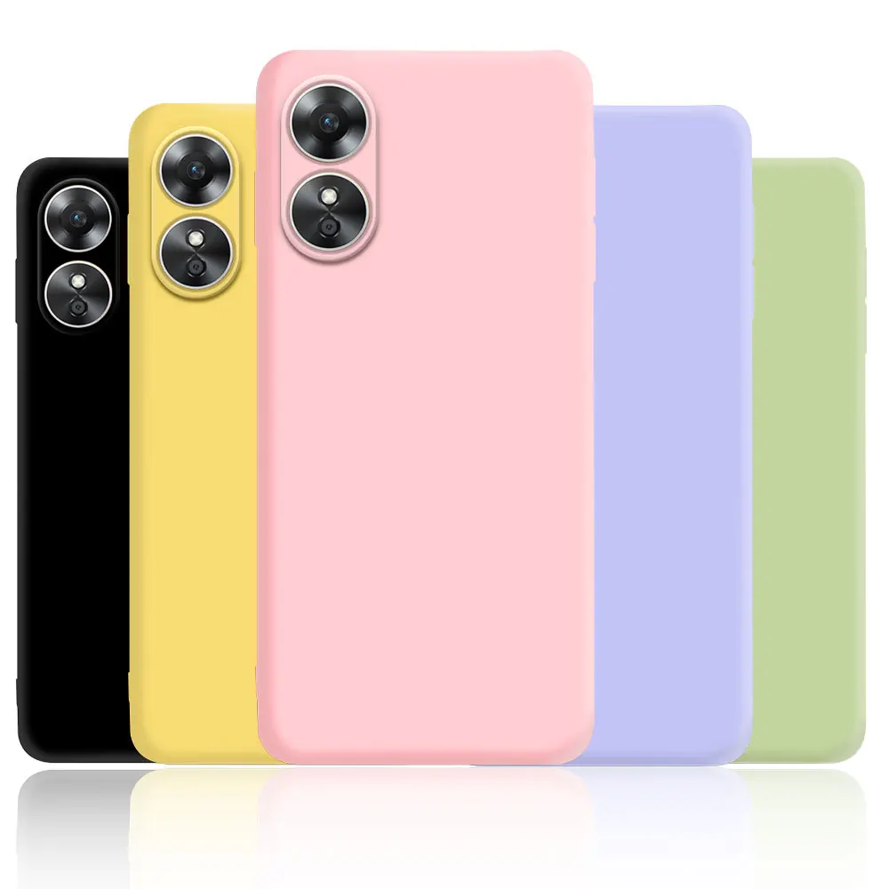 Per Oppo A17 Custodia 2022 6.56 Pollici Viola Nero Rosa Verde Custodie In Silicone Per Oppo A17 Cph2477 Cover Fundas Per Oppo A17 A 17 Coque