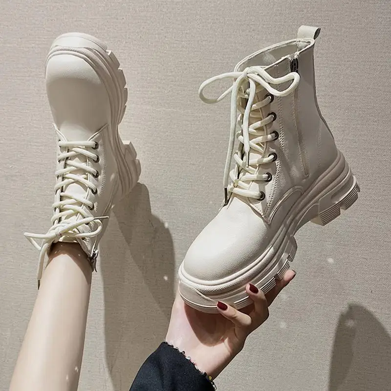 Europe 2022 New Boots for Women Patent Leather Short Boots Square Heel High Top Women Shoes Fashion Luxury Short Boots Female