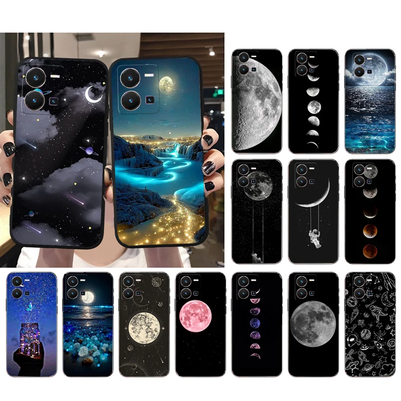 

Space Moon Planet Phone Case For VIVO Y53S Y33S Y01 Y11S Y31 Y21 Y70 Y21S Y72 Y35 V27E V23E V21 V23 Pro V21E