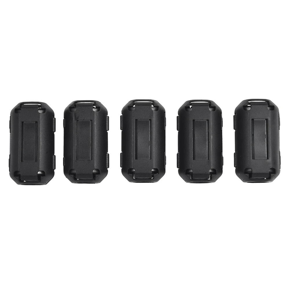 5Pcs 3.5/5/7mm Toroidal Core Ferrite Bead Clip Choke RFI Noise Filter Clip Noise Suppressor Filter Ring Wiring Cable Clamp Tools