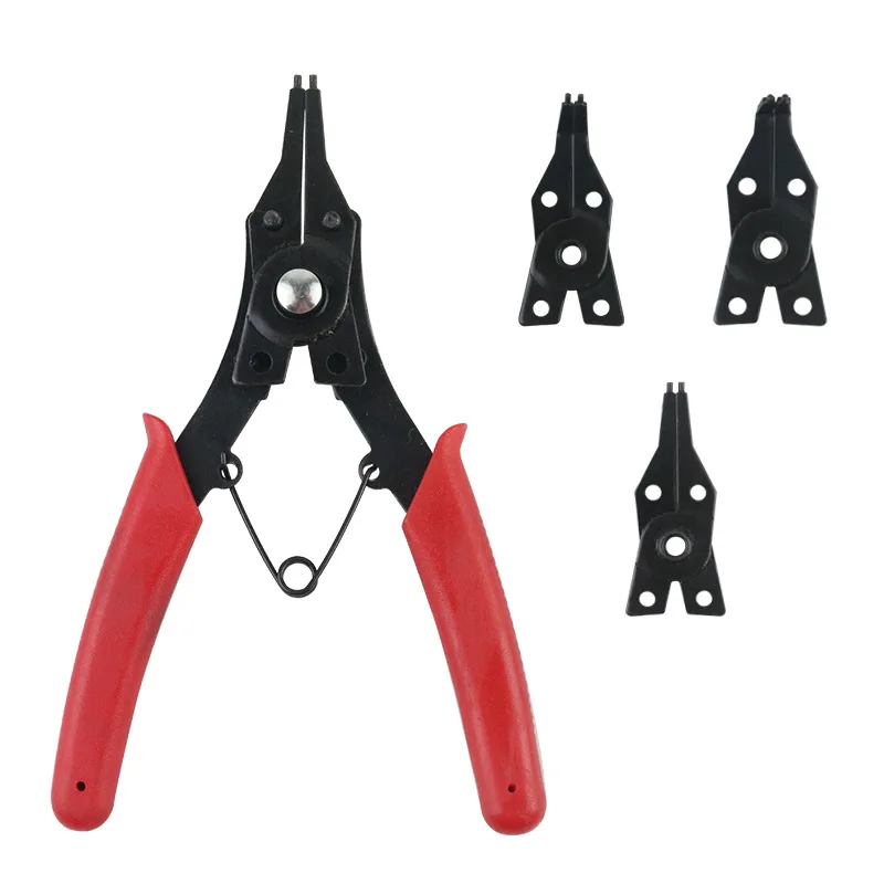 Multifunctional Circlip Pliers Set 4 IN 1 Snap Ring Pliers Multi Crimp  Removable Plier Head Retaining Hand Tools - AliExpress