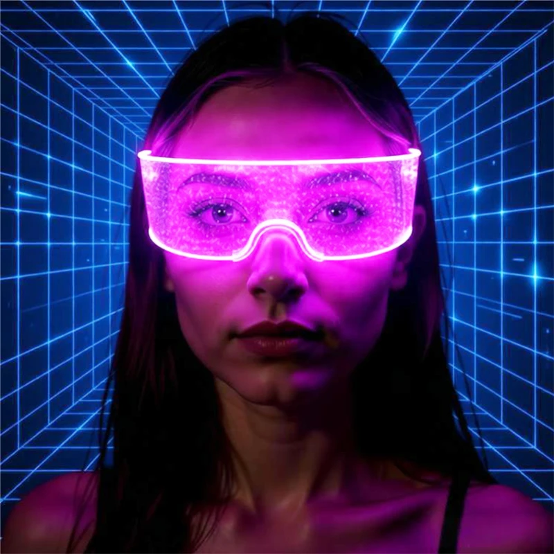 12 pezzi - Occhiali da festa luminosi al neon | Fluorescenti, cambia