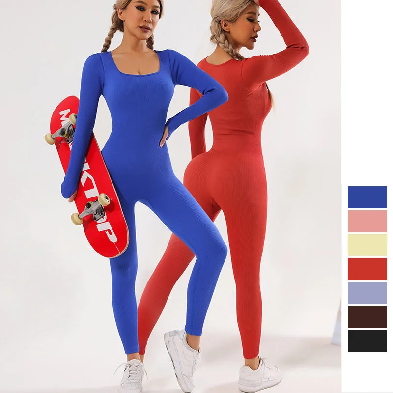 Seamless Yoga Jumpsuits Women High Stretchy Sports Bodysuits Tight