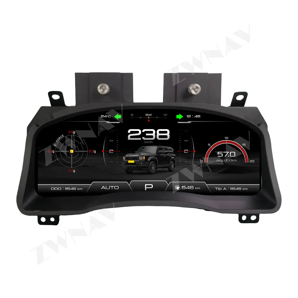 Panel de Instrumentos Digital de 12.3 Pulgadas para Toyota Prado 2004-2009, Pantalla LCD, Tablero de Mandos, Velocímetro Automático, Repuesto de Indicadores 2