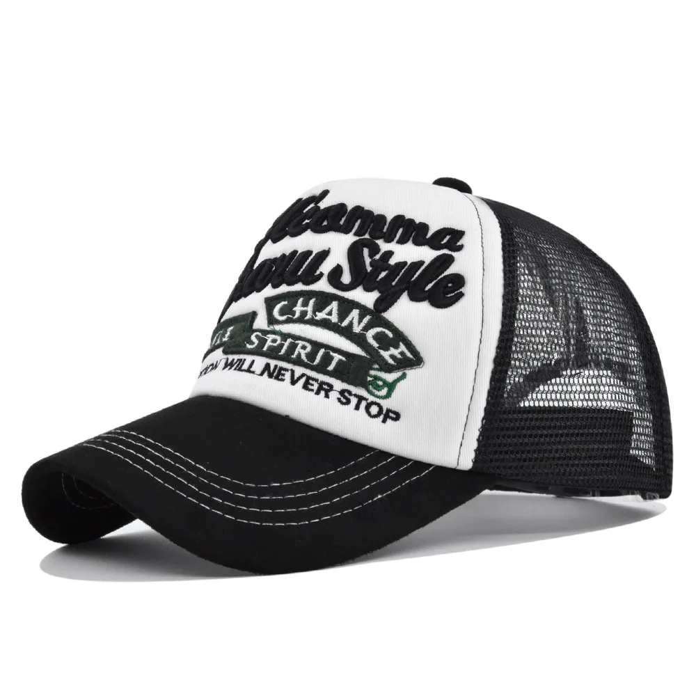 2024 New Fashion Meshed Baseball Cap For Women Men Unisex Letter Embroidery Hip Hop Snapback Caps Adjustable Outdoor Hat 4