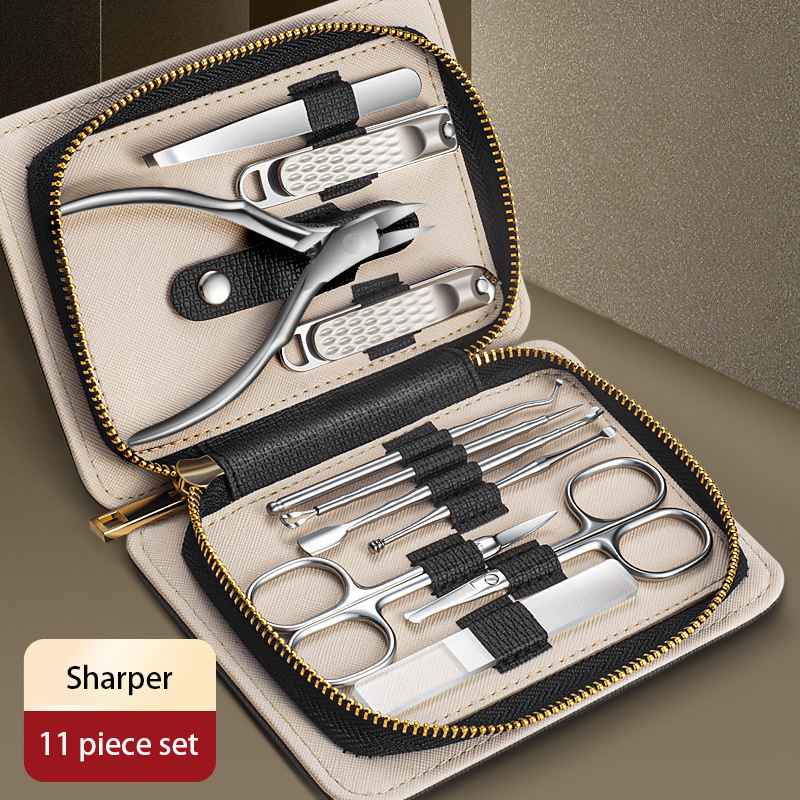 Stainless steel eagle nose pliers manicure tool complete set of manicure and pedicure knife set of nail clippers set